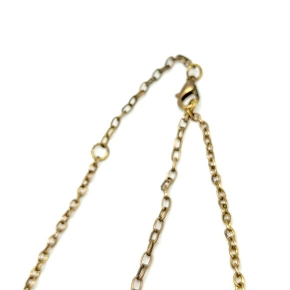 Plunder Statement Necklace Mixed Metal Gold Silver Crystal Pearl Chunky Chain - Picture 3 of 16